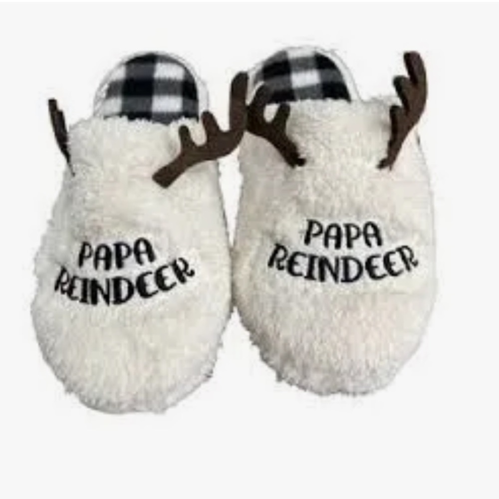 Jammies for Families Papa Reindeer Slipper Men’s Size Large (10-11) Holiday